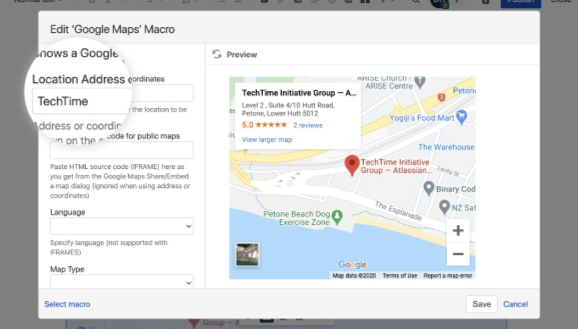 Google map location