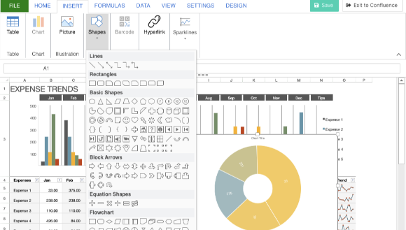 Confluence вставить таблицу из excel