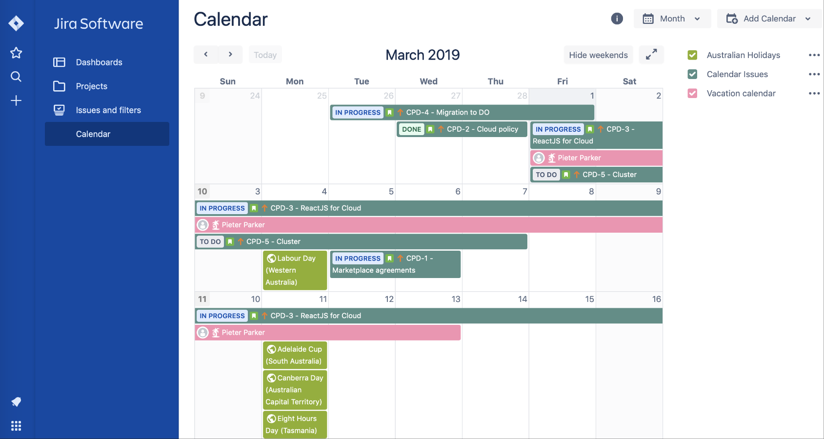 Calendar for Jira Atlassian Marketplace