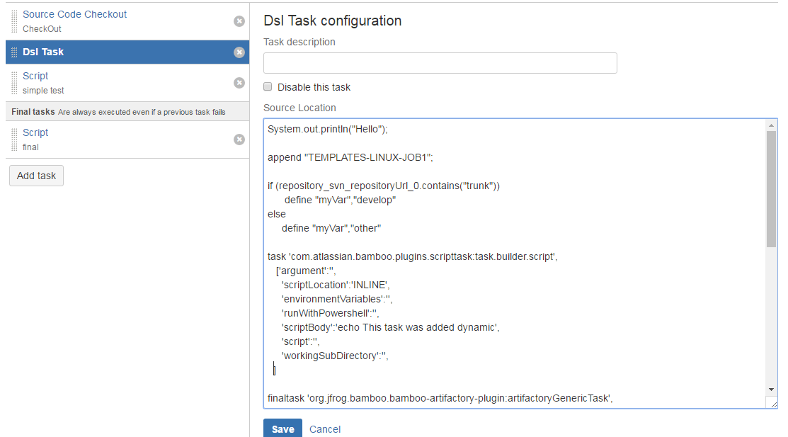 Dynamic Plans, DSL & Pipeline for Bamboo Atlassian Marketplace