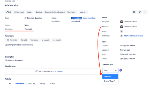 CRM for Jira - Customers & Sales | Atlassian Marketplace