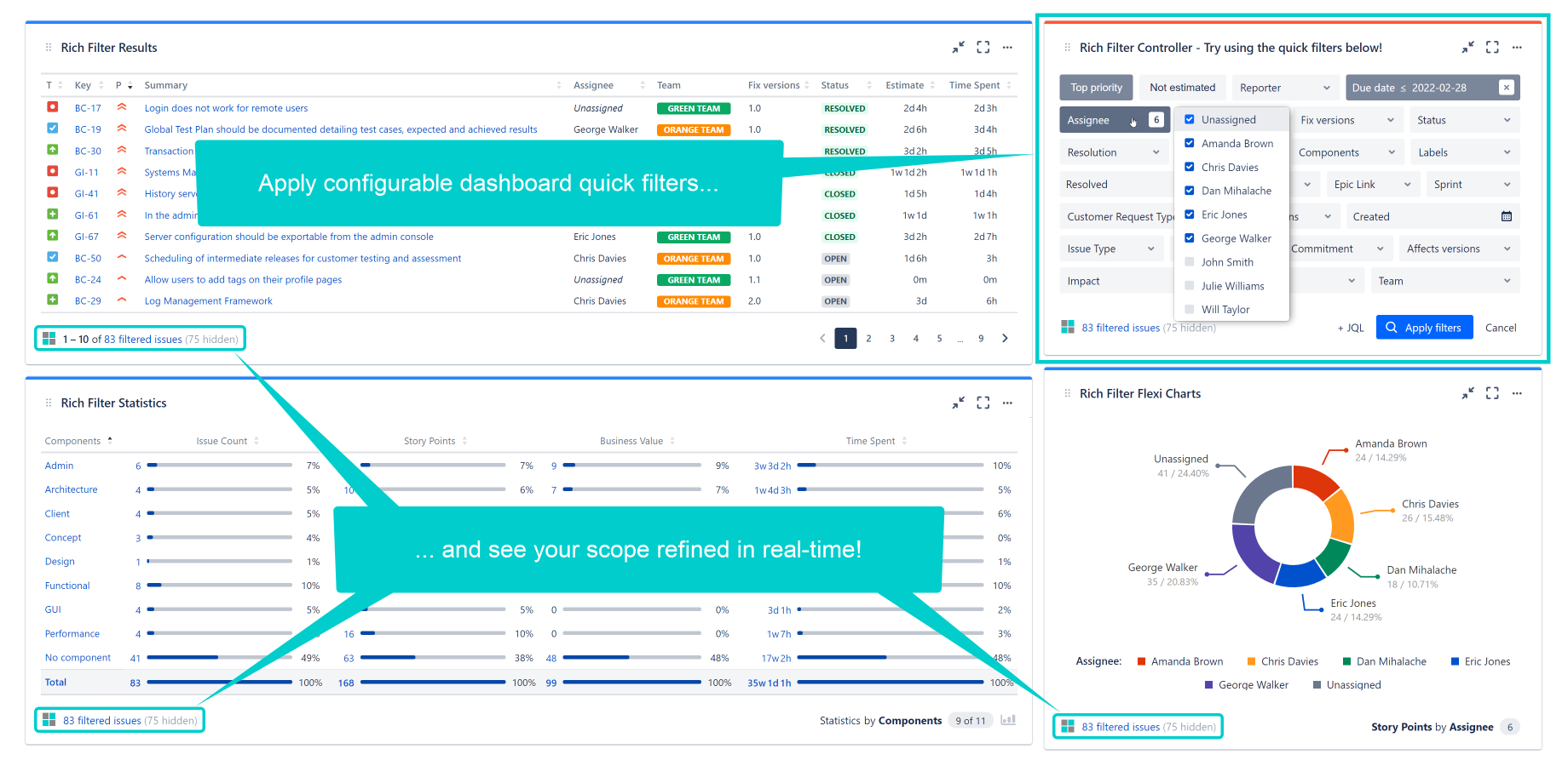 Rich Filters for Jira Dashboards Atlassian Marketplace