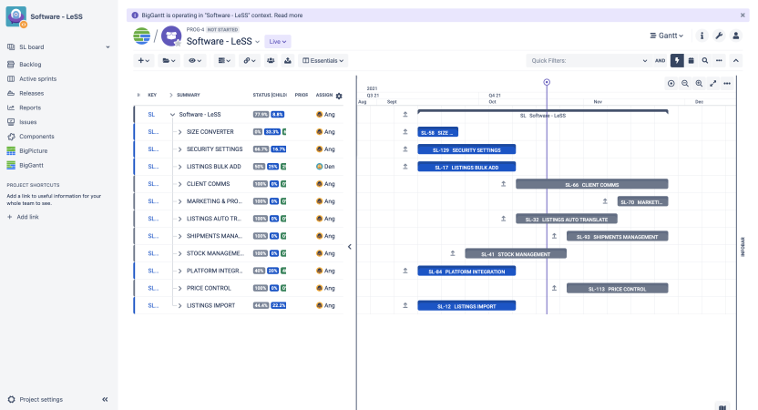 Biggantt Gantt Chart For Jira Version History Atlassian Marketplace