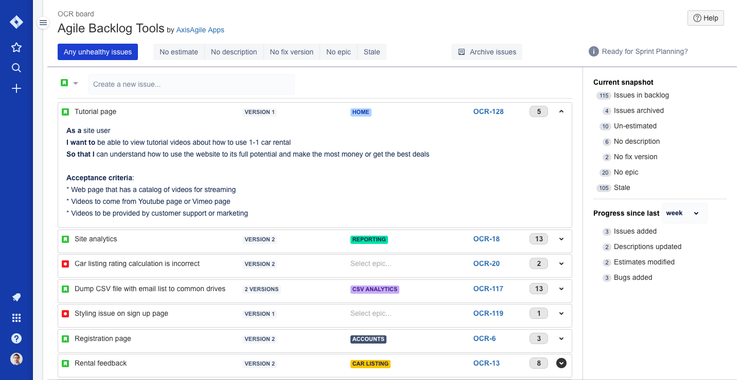 Agile Backlog Tools for Jira | Atlassian Marketplace