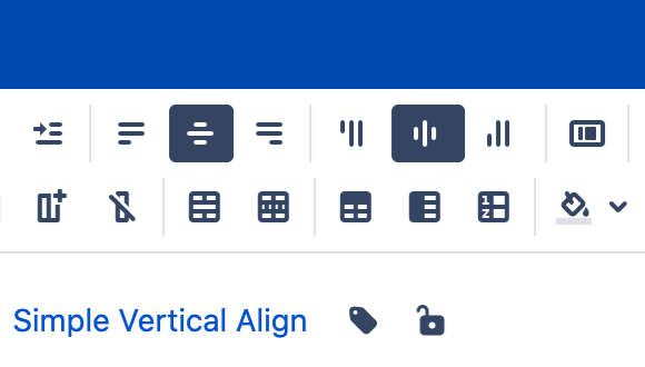 Vertical align for confluence atlassian marketplace