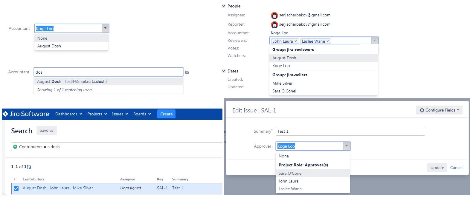 UX Software: User Selection Field | Atlassian Marketplace