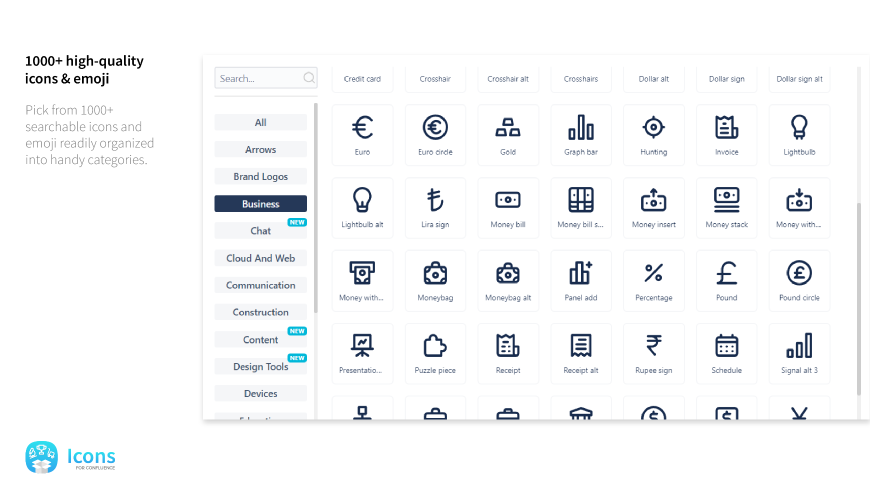 Icons for Confluence | Atlassian Marketplace