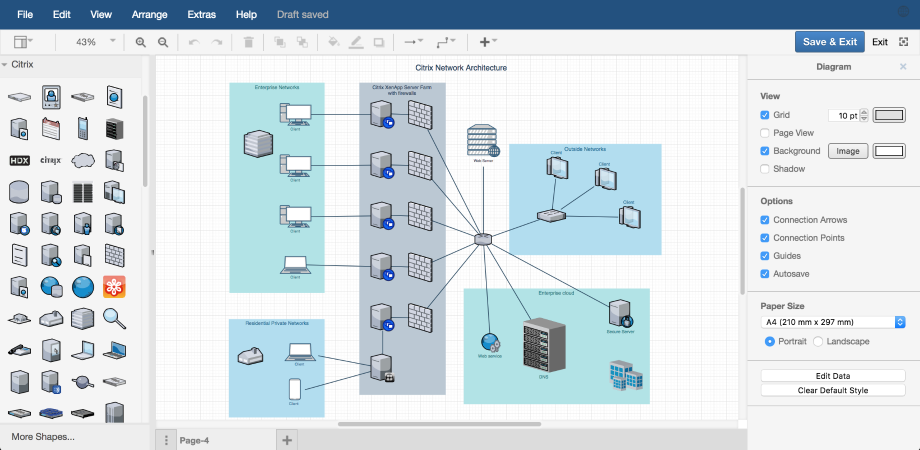 draw.io templates network