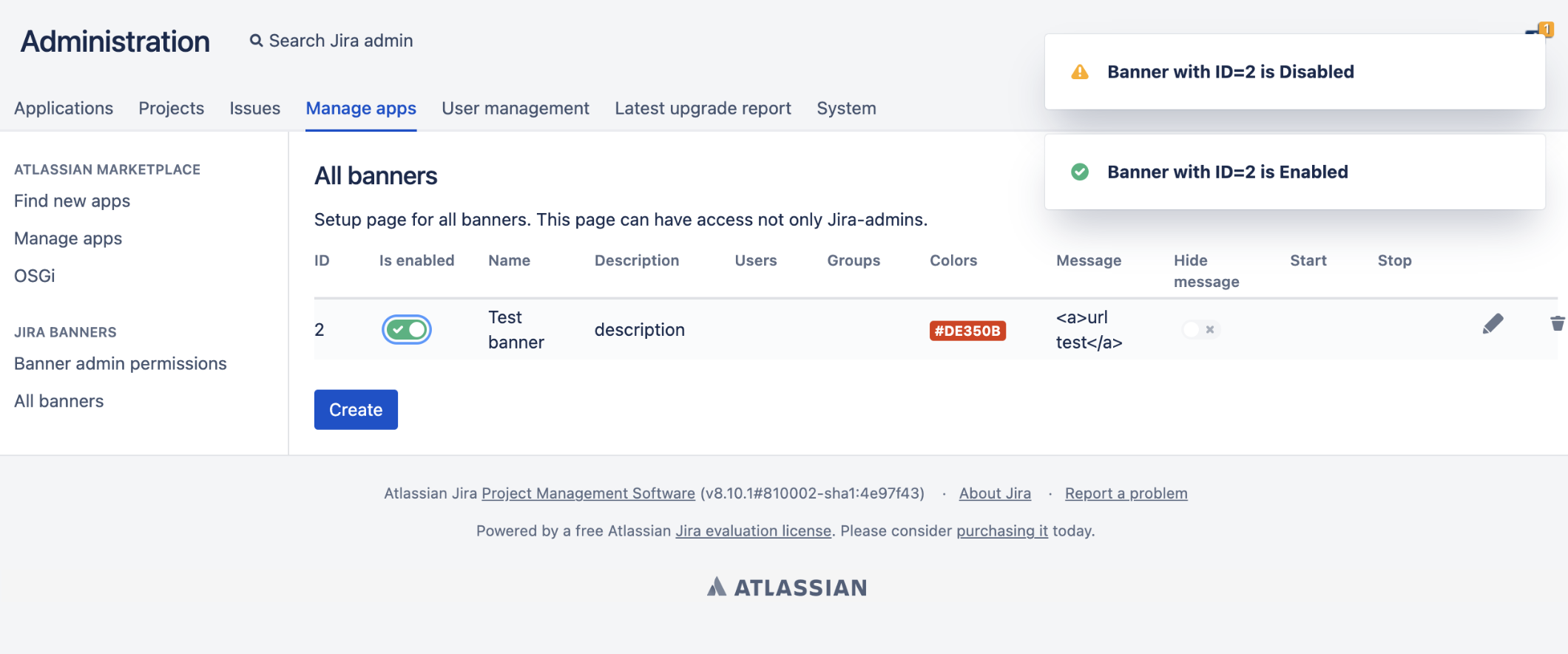 Customizable Announcements for Jira Atlassian Marketplace