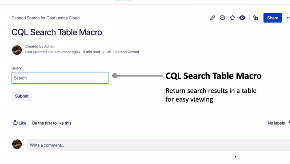 Canned Search For Confluence | Atlassian Marketplace