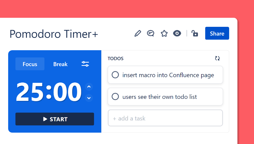 Pomodoro Timer+ for Confluence | Atlassian Marketplace