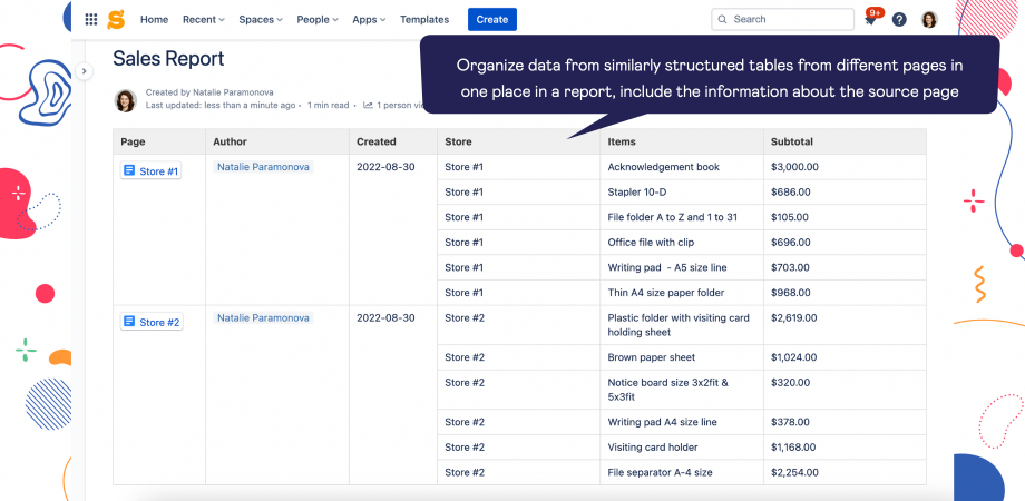 Table Filter And Charts For Confluence