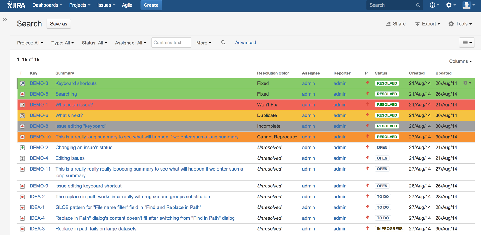 Resolution And Status Colors | Atlassian Marketplace