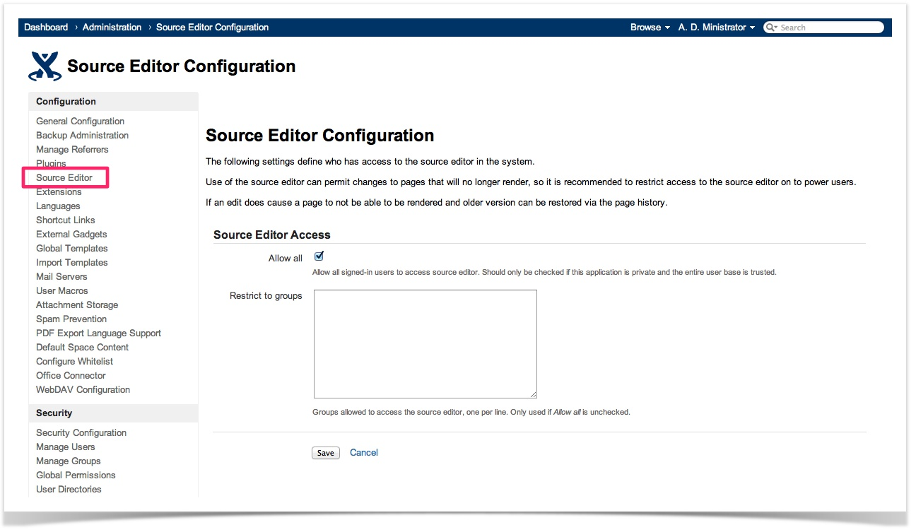 Source Editor PRO for Confluence, Storage XHTML ADF