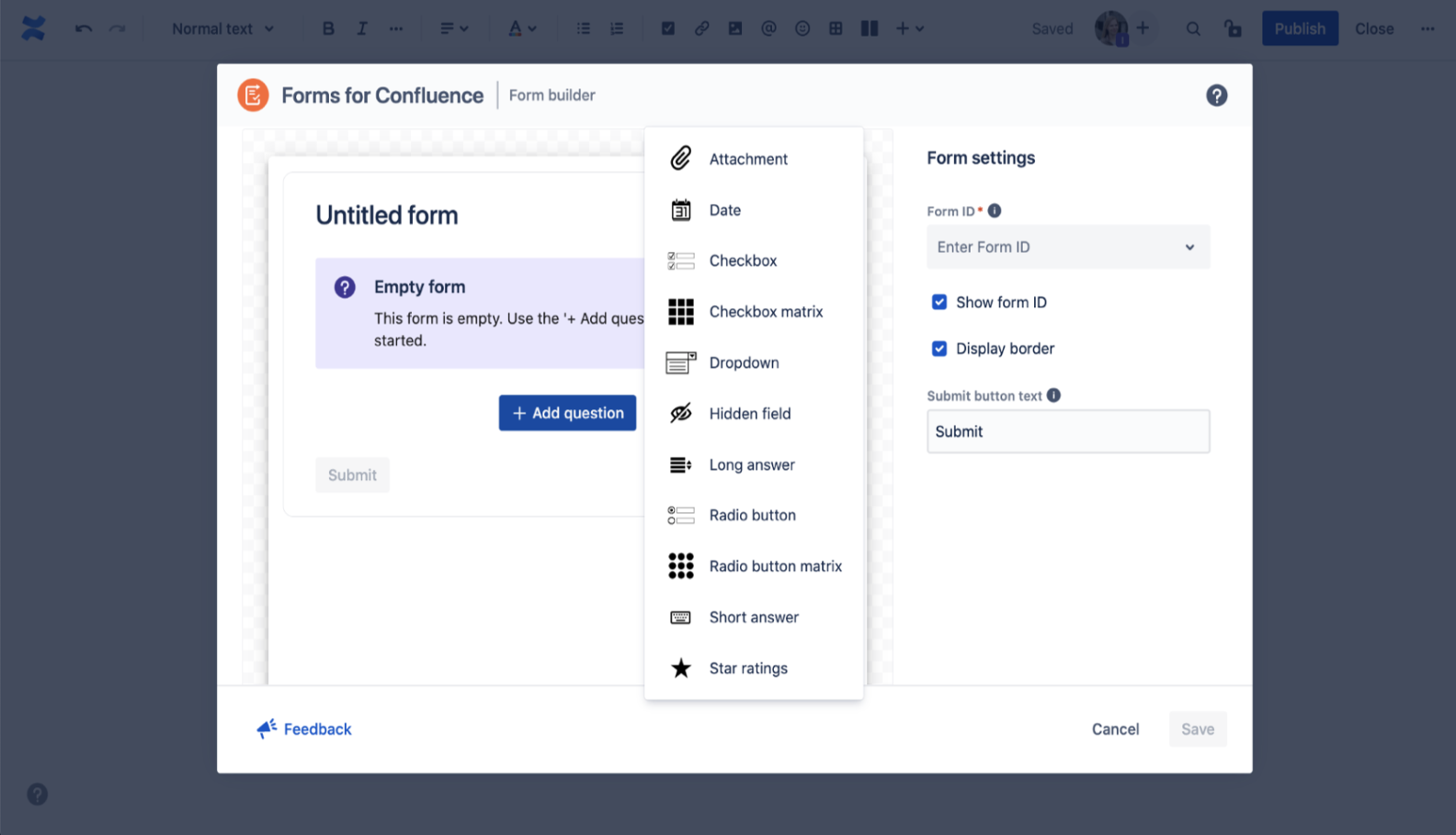 Forms For Confluence | Atlassian Marketplace